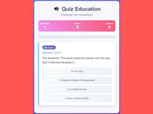 Quiz Education gameplay